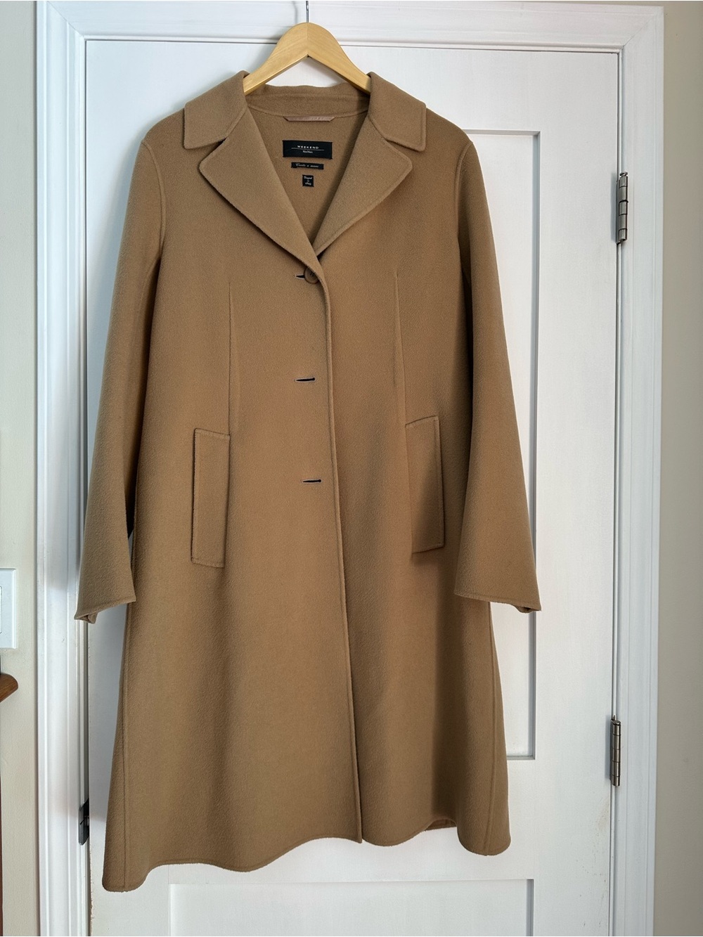 MaxMara Camel Wool Single-Breasted Coat